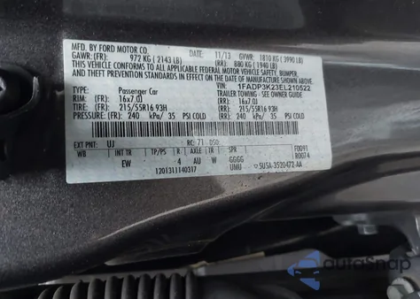 2014 Ford Focus Se from USA, damaged, VIN 1FADP3K23EL210522